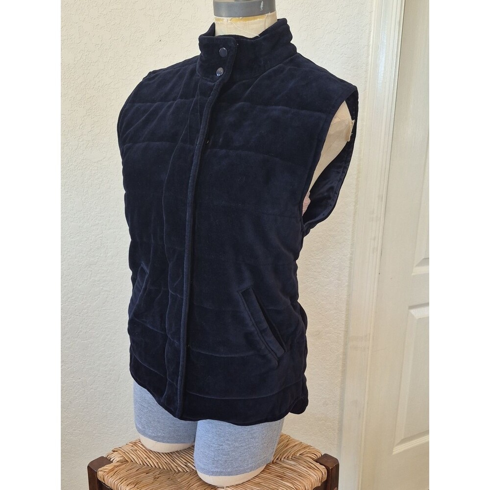 Jones New York Sport, Vintage 90s, 80% Cotton, Quilted Velvet Vest Sz Medium